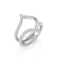 3/8 CT. Chevron Natural Diamond Enhancer Ring
