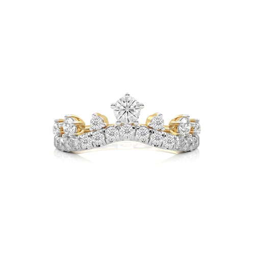 3/4 CT. Round Natural Diamond Crown Ring