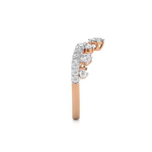 3/4 CT. Round Natural Diamond Crown Ring