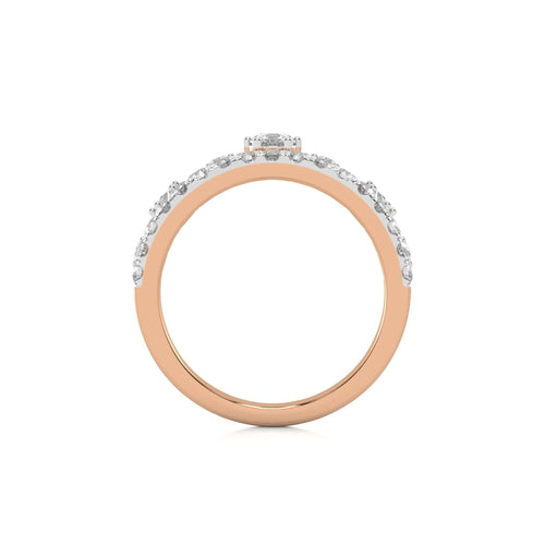 3/4 CT. Round Natural Diamond Crown Ring