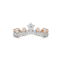 3/4 CT. Round Natural Diamond Crown Ring