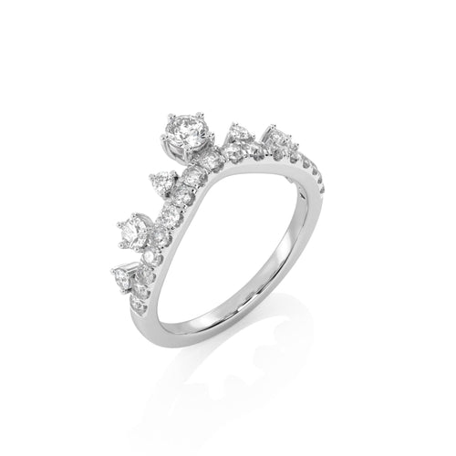 3/4 CT. Round Natural Diamond Crown Ring