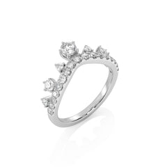 3/4 CT. Round Natural Diamond Crown Ring