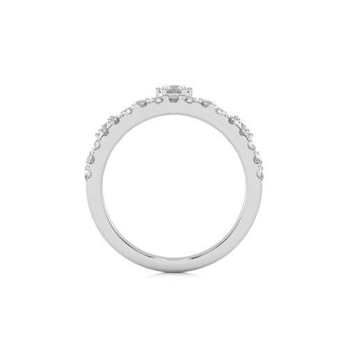 3/4 CT. Round Natural Diamond Crown Ring