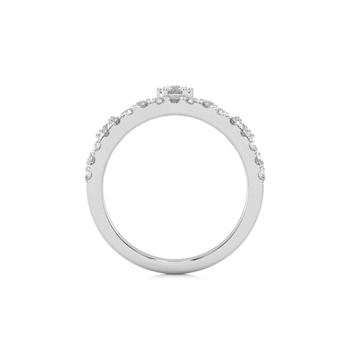 3/4 CT. Round Lab Created Diamond Crown Ring