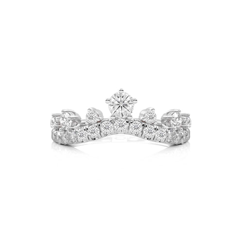 3/4 CT. Round Natural Diamond Crown Ring