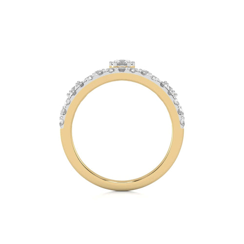 3/4 CT. Round Natural Diamond Crown Ring