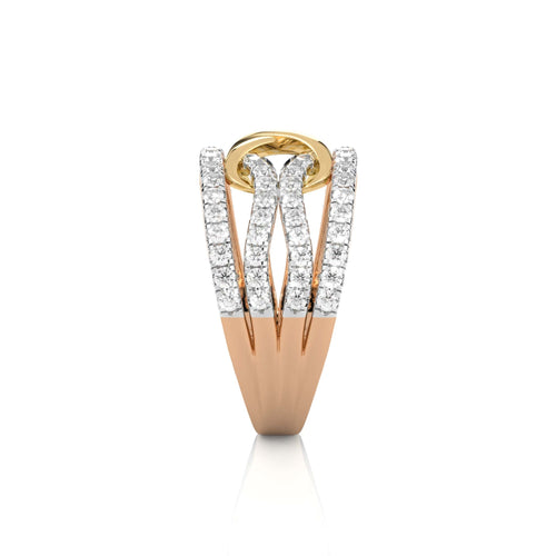 1 CT.Round Lab Created Diamond Two Tone Ring