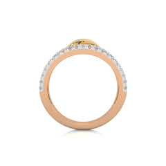 1 CT.Round Lab Created Diamond Two Tone Ring