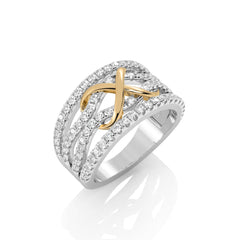 1 CT.Round Lab Created Diamond Two Tone Ring