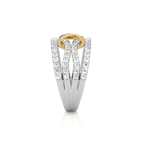 1 CT.Round Lab Created Diamond Two Tone Ring