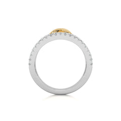 1 CT.Round Lab Created Diamond Two Tone Ring