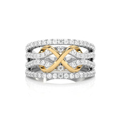 1 CT.Round Lab Created Diamond Two Tone Ring