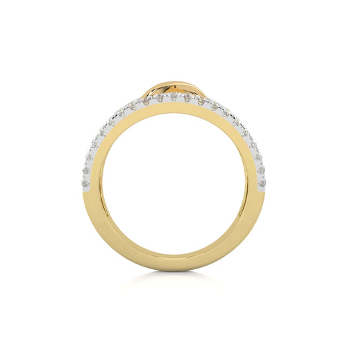 1 CT.Round Lab Created Diamond Two Tone Ring