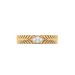 Two-Tone Round Lab Created Diamond Ring with Diamond Accent