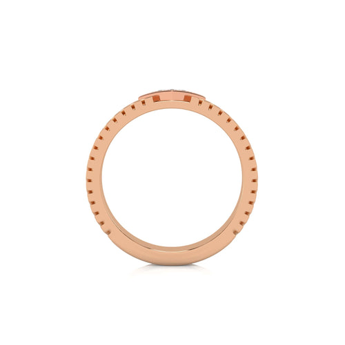 Two-Tone Round Natural Diamond Ring with Diamond Accent