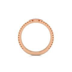 Two-Tone Round Natural Diamond Ring with Diamond Accent