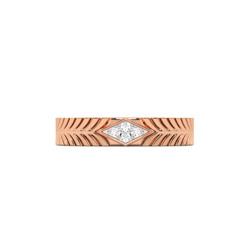 Two-Tone Round Natural Diamond Ring with Diamond Accent