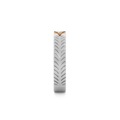 Two-Tone Round Natural Diamond Ring with Diamond Accent