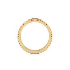 Two-Tone Round Natural Diamond Ring with Diamond Accent