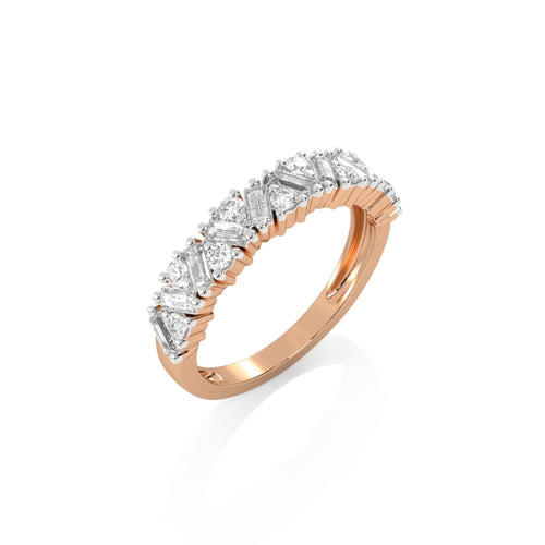 5/8 CT. Round and Baguette Lab Created Diamond Cocktail Ring