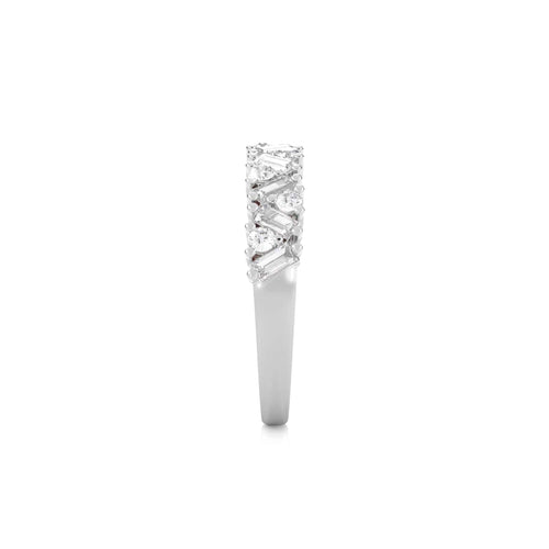 5/8 CT. Round and Baguette Natural Diamond Cocktail Ring