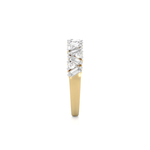 5/8 CT. Round and Baguette Natural Diamond Cocktail Ring