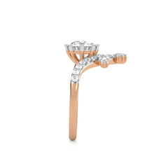 1 1/2 CT. Round Natural Diamond Chevron Ring