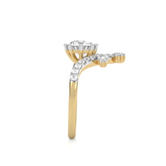 1 1/2 CT. Round Natural Diamond Chevron Ring