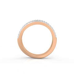 3/4 CT. Round Natural Diamond Wave Ring