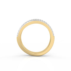 3/4 CT. Round Natural Diamond Wave Ring