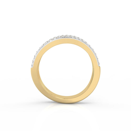 3/4 CT. Round Natural Diamond Wave Ring