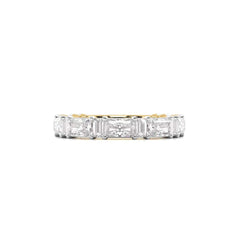 2 1/2 CT. Emerald Cut and Baguette Lab Created Diamond Wedding Band