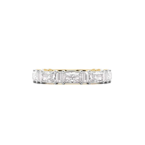 2 1/2 CT. Emerald Cut and Baguette Lab Created Diamond Wedding Band