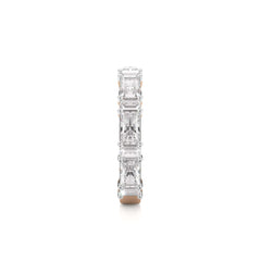 2 1/2 CT. Emerald Cut and Baguette Natural Diamond Wedding Band