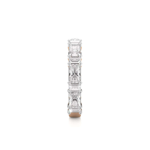 2 1/2 CT. Emerald Cut and Baguette Natural Diamond Wedding Band
