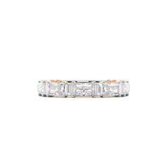 2 1/2 CT. Emerald Cut and Baguette Lab Created Diamond Wedding Band