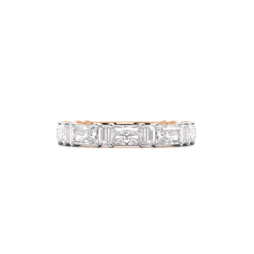 2 1/2 CT. Emerald Cut and Baguette Natural Diamond Wedding Band