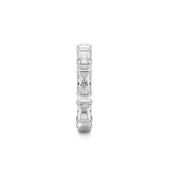 2 1/2 CT. Emerald Cut and Baguette Natural Diamond Wedding Band