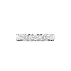 2 1/2 CT. Emerald Cut and Baguette Lab Created Diamond Wedding Band