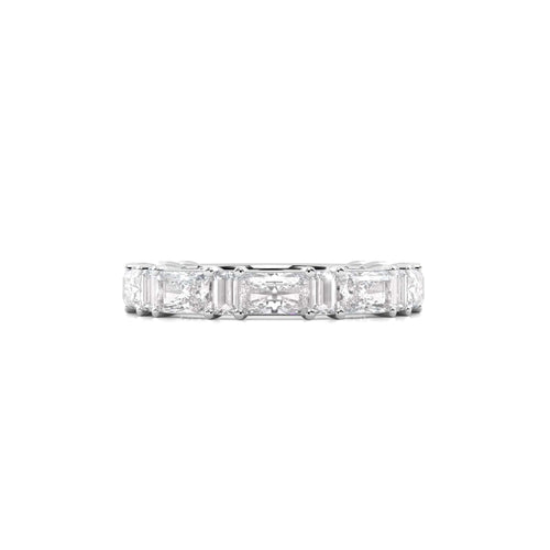 2 1/2 CT. Emerald Cut and Baguette Lab Created Diamond Wedding Band