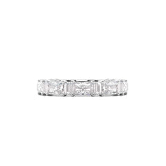 2 1/2 CT. Emerald Cut and Baguette Natural Diamond Wedding Band
