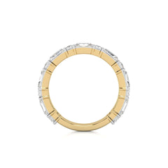 2 1/2 CT. Emerald Cut and Baguette Natural Diamond Wedding Band