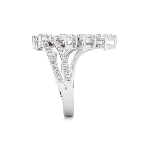 2 1/2 CT. Emerald and Round Natural Diamond Ring