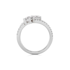 2 1/2 CT. Emerald and Round Natural Diamond Ring