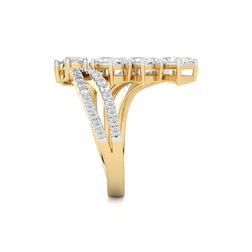 2 1/2 CT. Emerald and Round Natural Diamond Ring