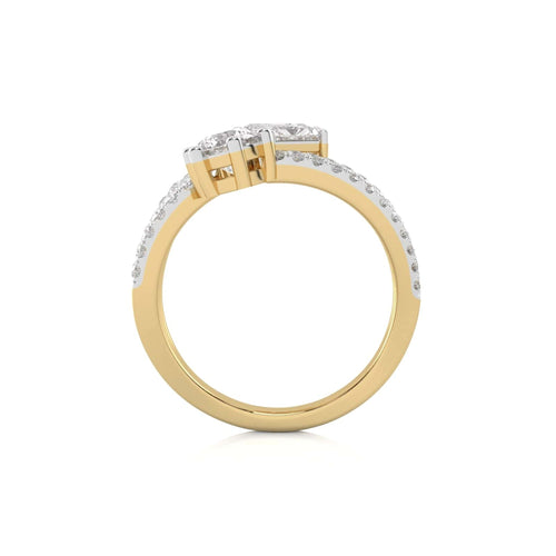 2 1/2 CT. Emerald and Round Natural Diamond Ring