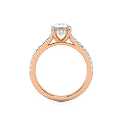 2 1/3 CT. Oval and Round Lab Created Diamond Engagement Ring