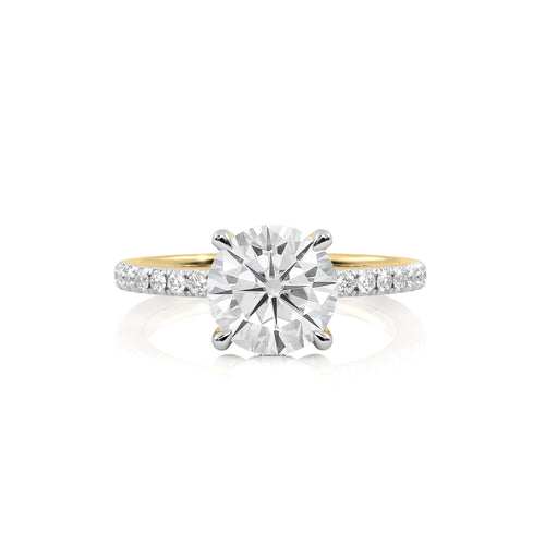 2 1/4 CT. Round Natural Diamond Engagement Ring