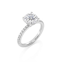 2 1/4 CT. Round Natural Diamond Engagement Ring